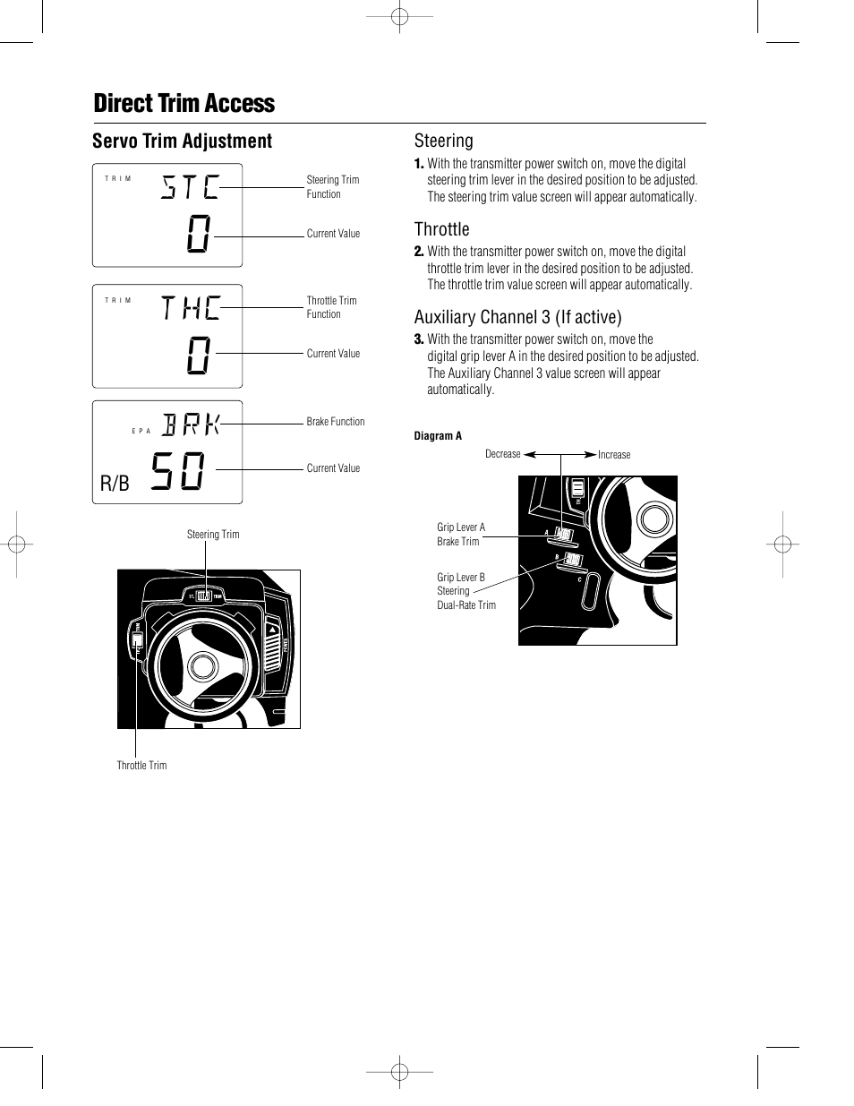 Direct trim access | Pro Boat JR XR3i User Manual | Page 4 / 40