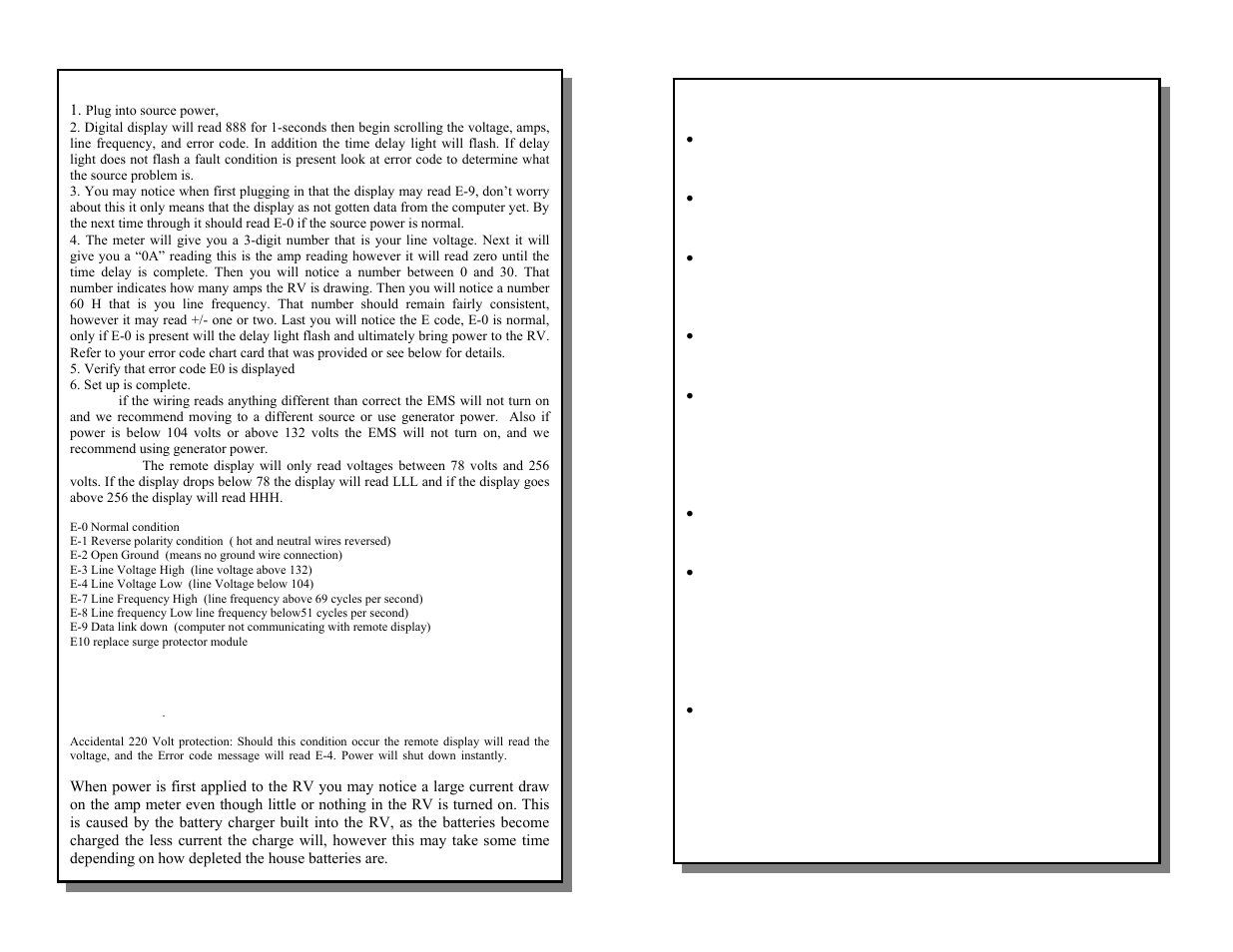 Operation instructions, Warnings | Progressive Industries EMS-HW30C User Manual | Page 3 / 5