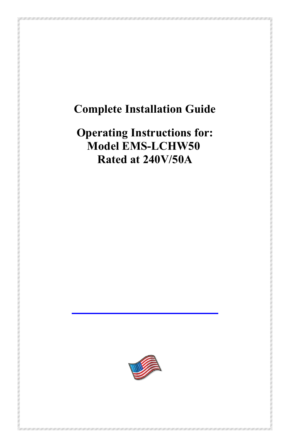 Progressive Industries EMS-LCHW50 User Manual | 12 pages