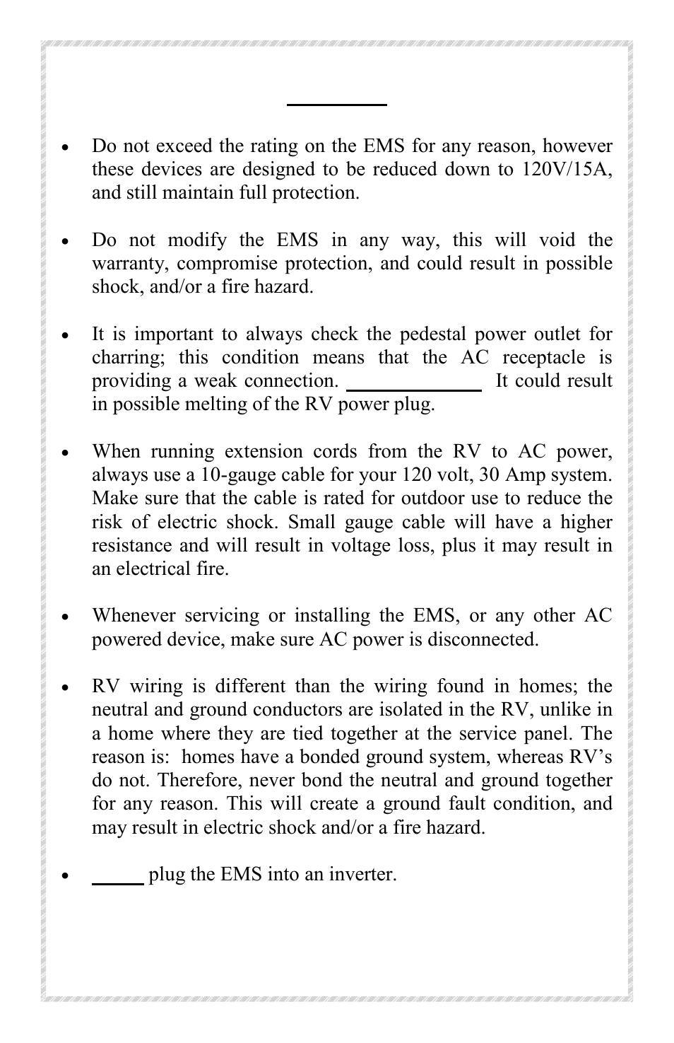 Warnings | Progressive Industries EMS-PT30C User Manual | Page 3 / 7