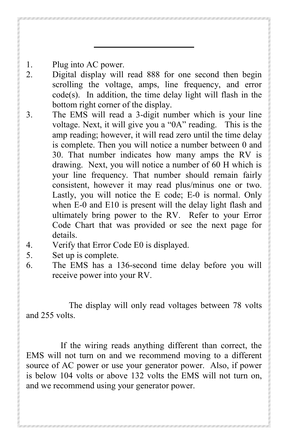 Operating instructions | Progressive Industries EMS-PT30C User Manual | Page 4 / 7