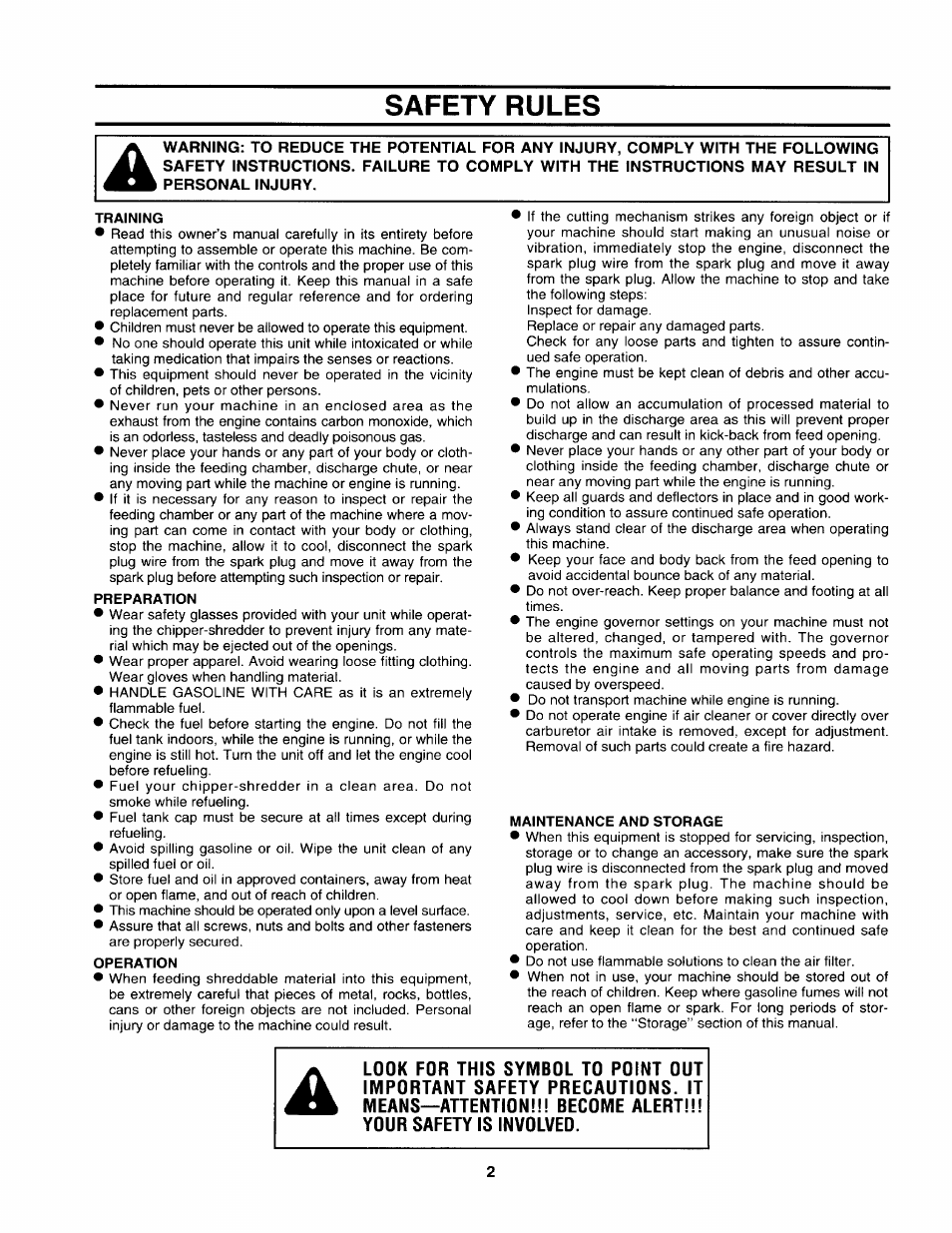 Safety rules | Craftsman 247.799892 User Manual | Page 2 / 21