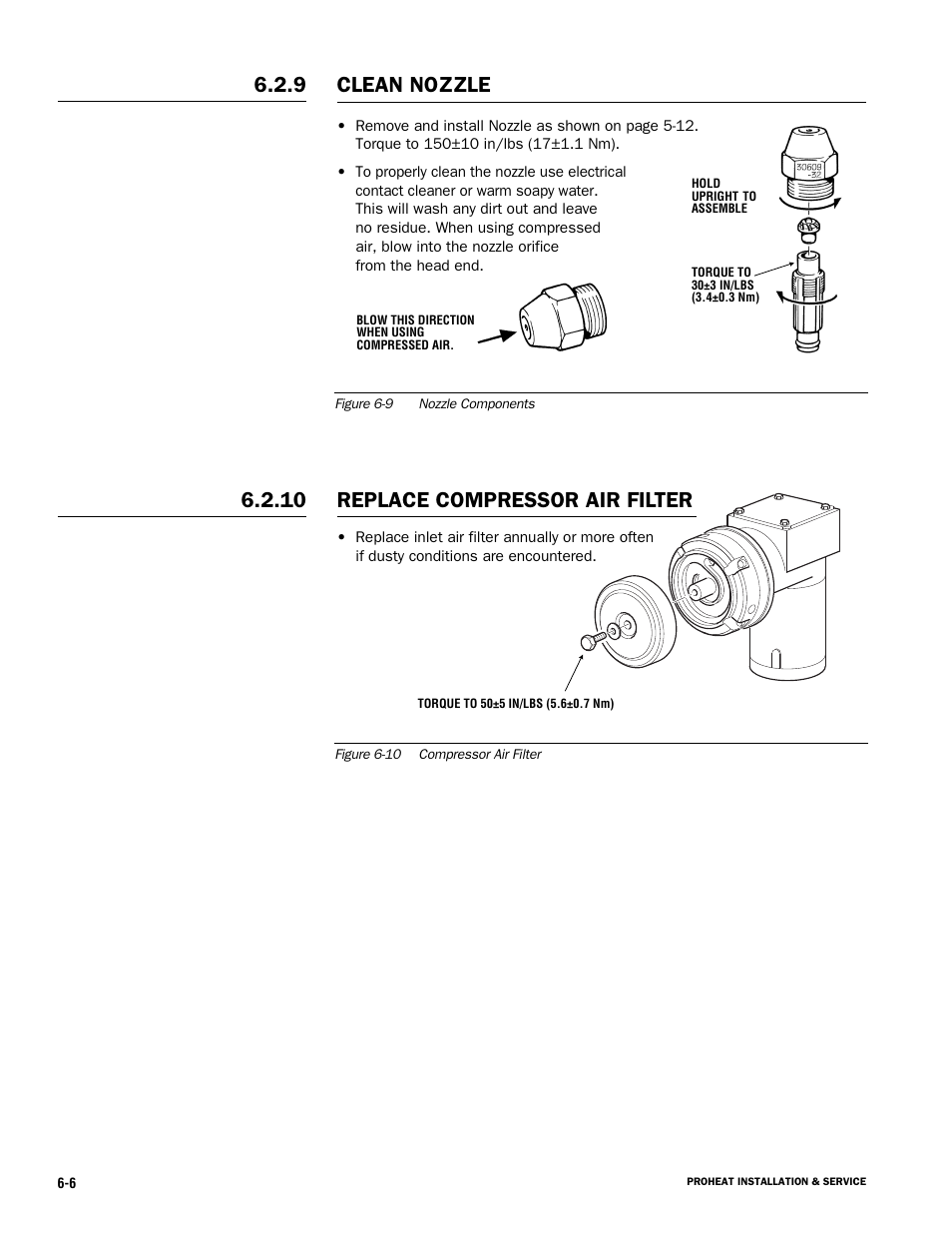Clean nozzle, Replace compressor air filter | Proheat X45–School Bus User Manual | Page 101 / 123