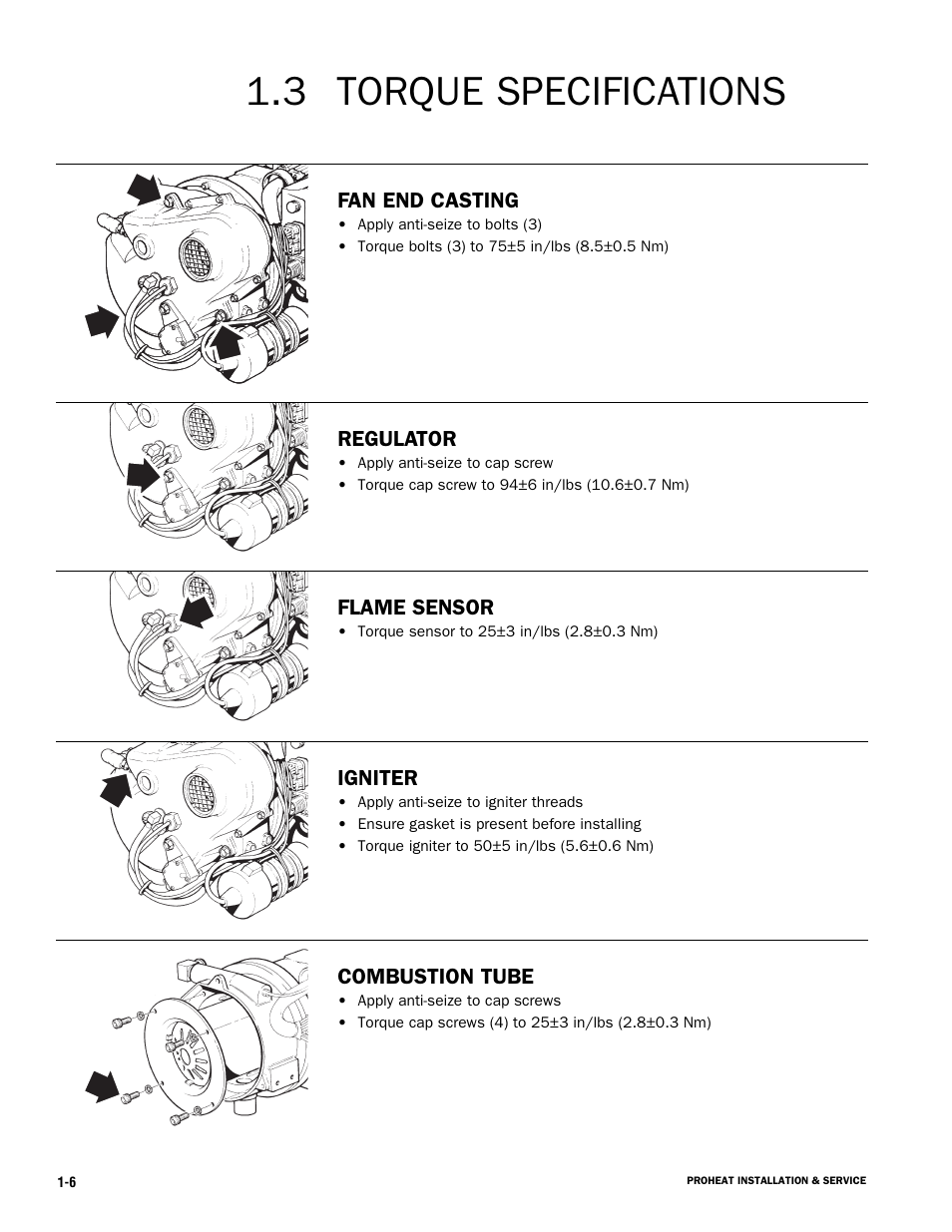 Torque specifications 1.3 | Proheat X45–School Bus User Manual | Page 15 / 123