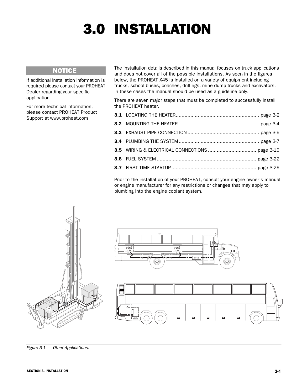 Installation, Notice | Proheat X45–School Bus User Manual | Page 22 / 123