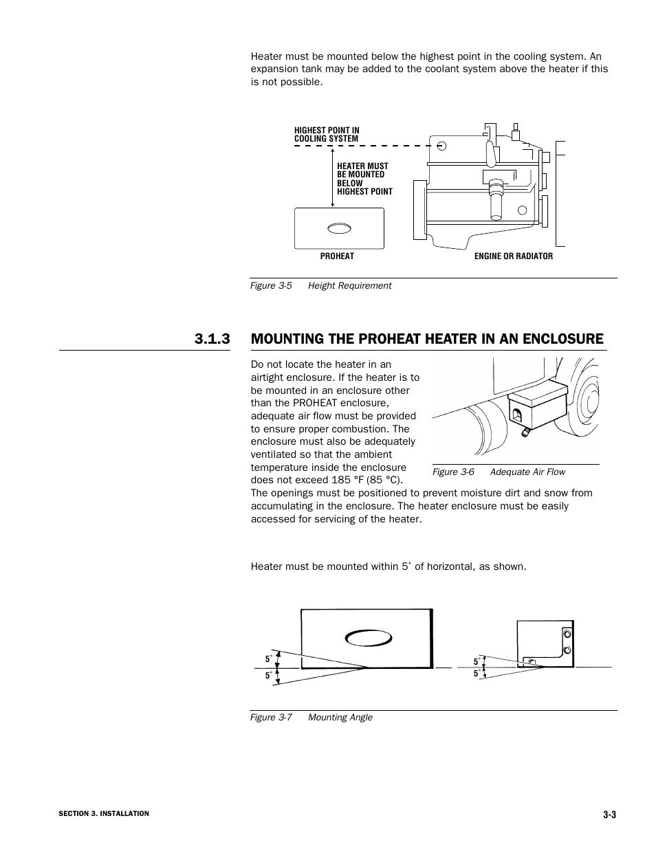 Mounting the proheat heater in an enclosure | Proheat X45–School Bus User Manual | Page 24 / 123