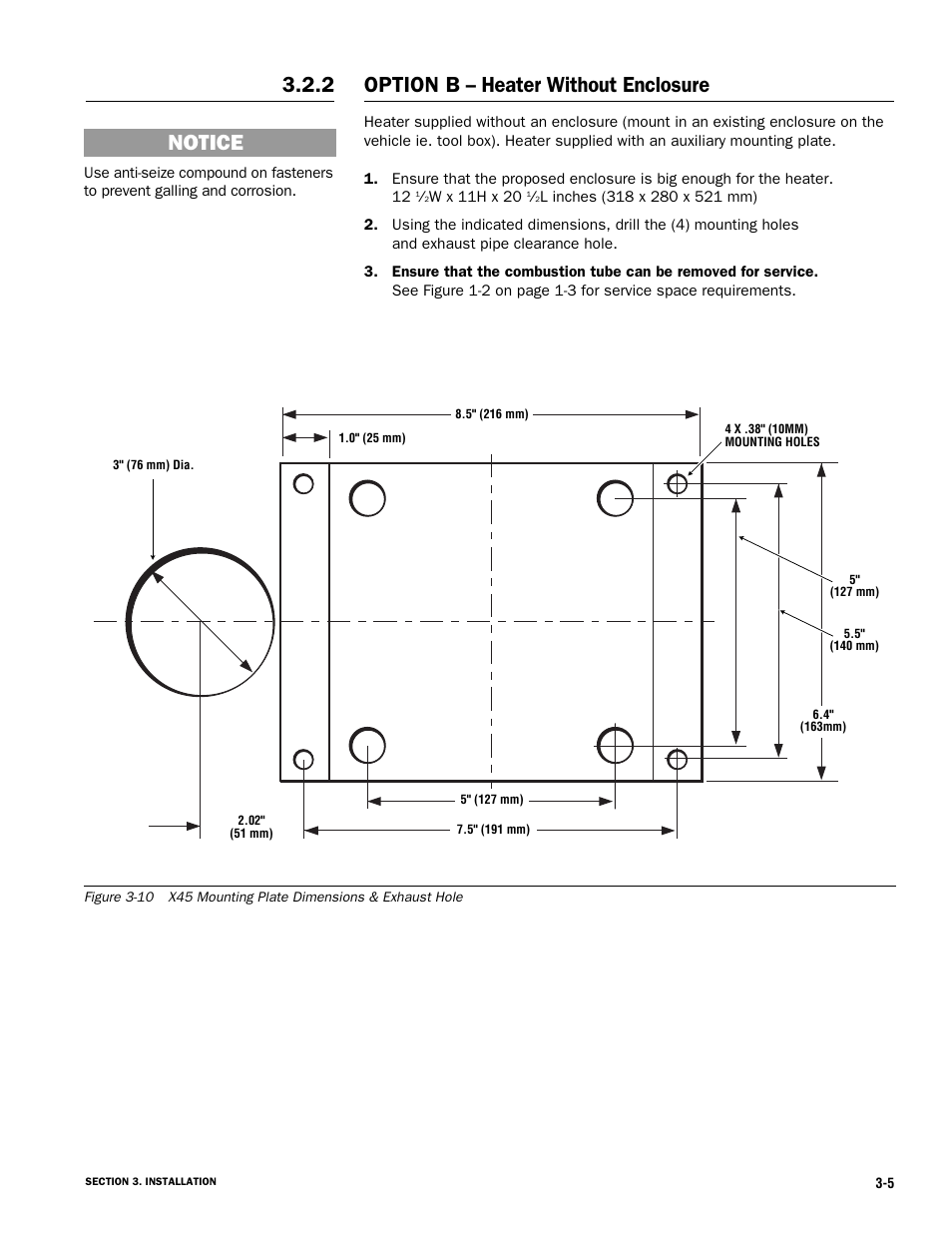 Option b – heater without enclosure, 2 notice | Proheat X45–School Bus User Manual | Page 26 / 123