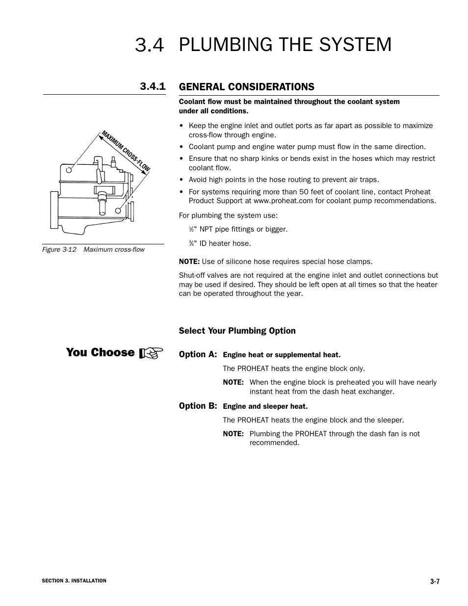 Plumbing the system, You choose, General considerations | Proheat X45–School Bus User Manual | Page 28 / 123