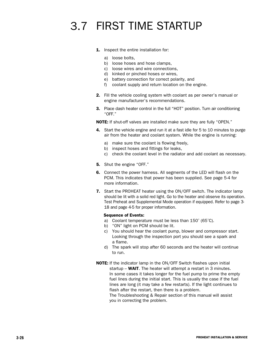 First time startup | Proheat X45–School Bus User Manual | Page 47 / 123
