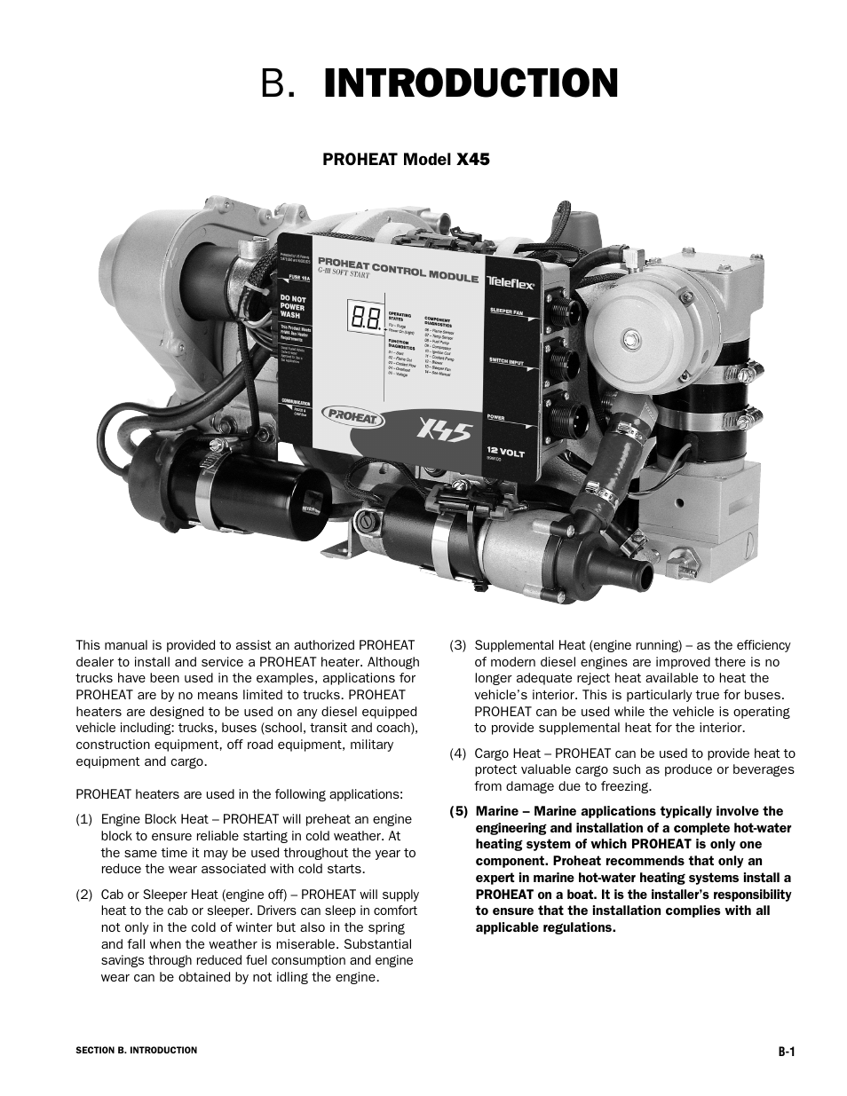 Introduction b | Proheat X45–School Bus User Manual | Page 6 / 123