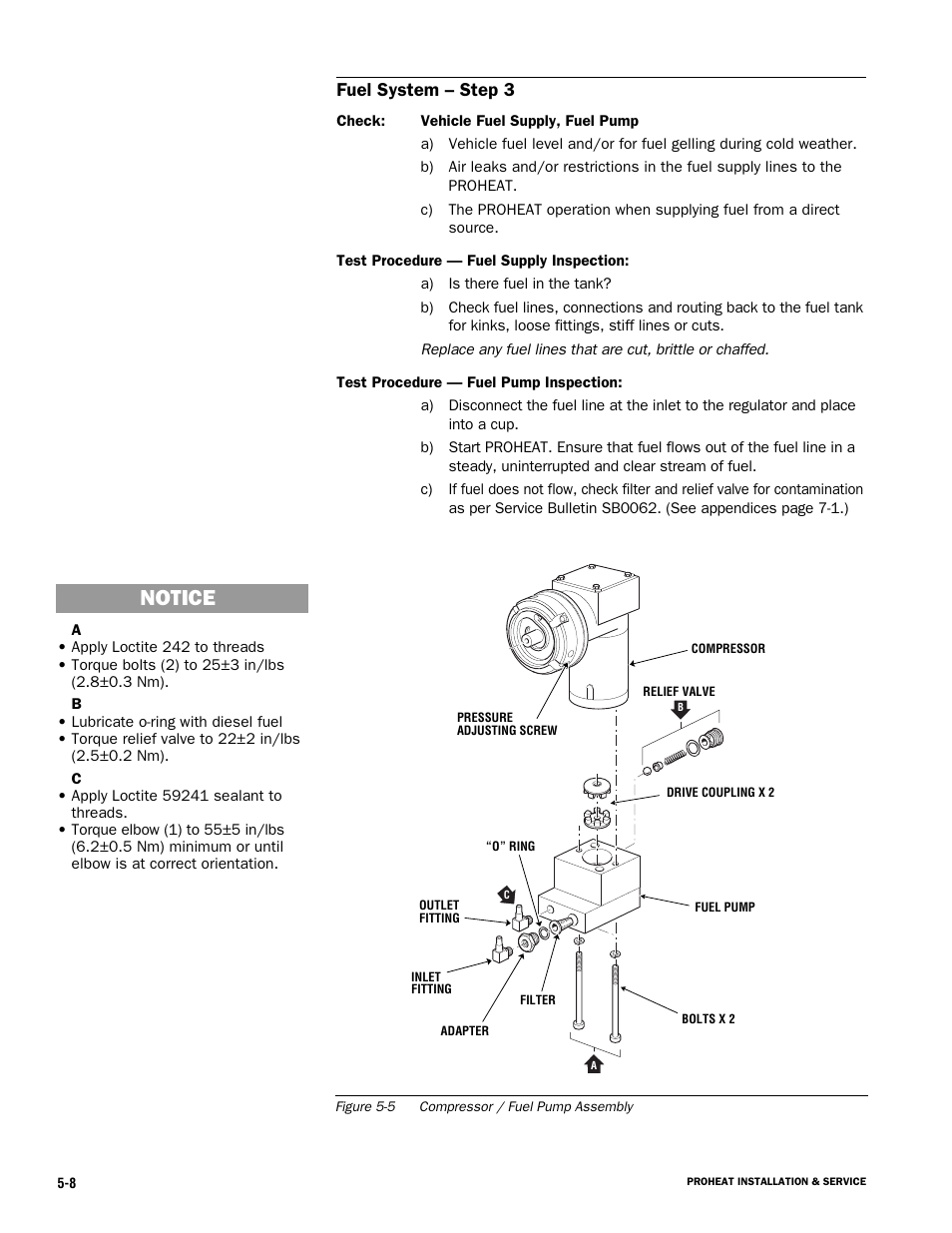 Notice, Fuel system – step 3 | Proheat X45–School Bus User Manual | Page 65 / 123