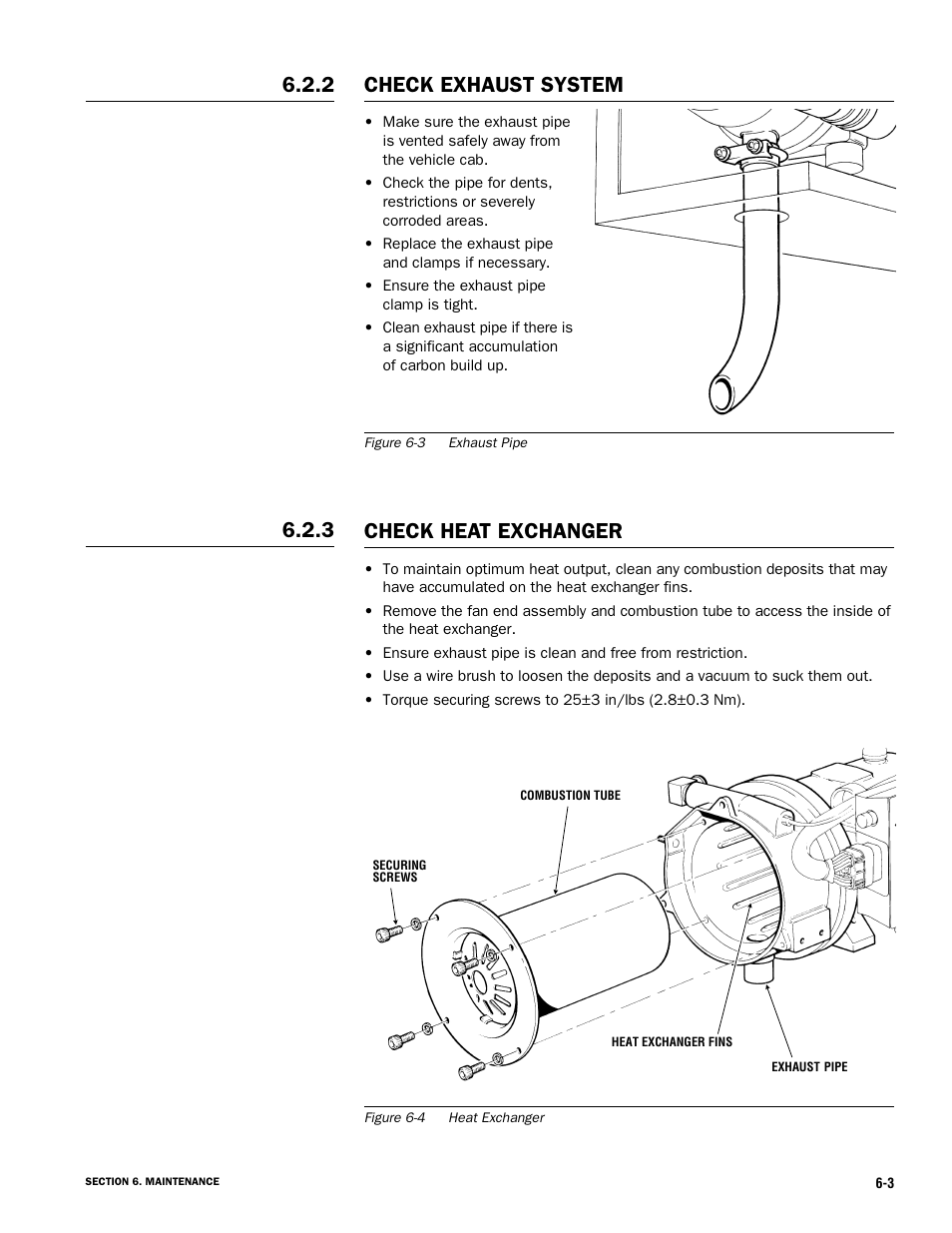 Check exhaust system, Check heat exchanger | Proheat X45–School Bus User Manual | Page 98 / 123