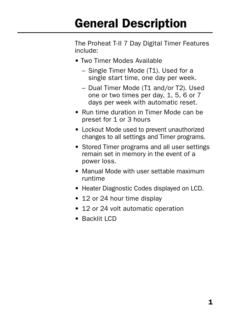 General description | Proheat T-II User Manual | Page 3 / 23