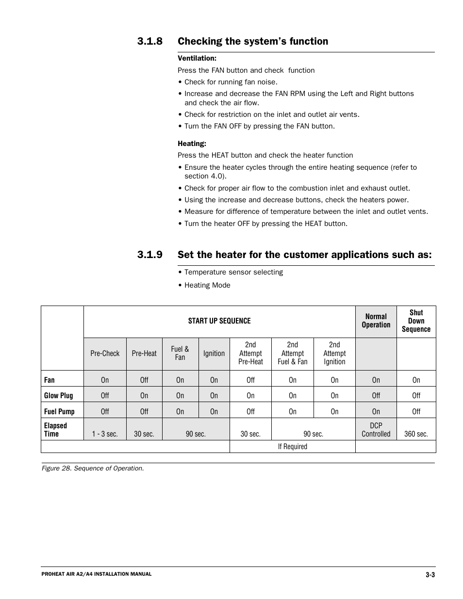 Checking the system’s function | Proheat A4 User Manual | Page 31 / 44