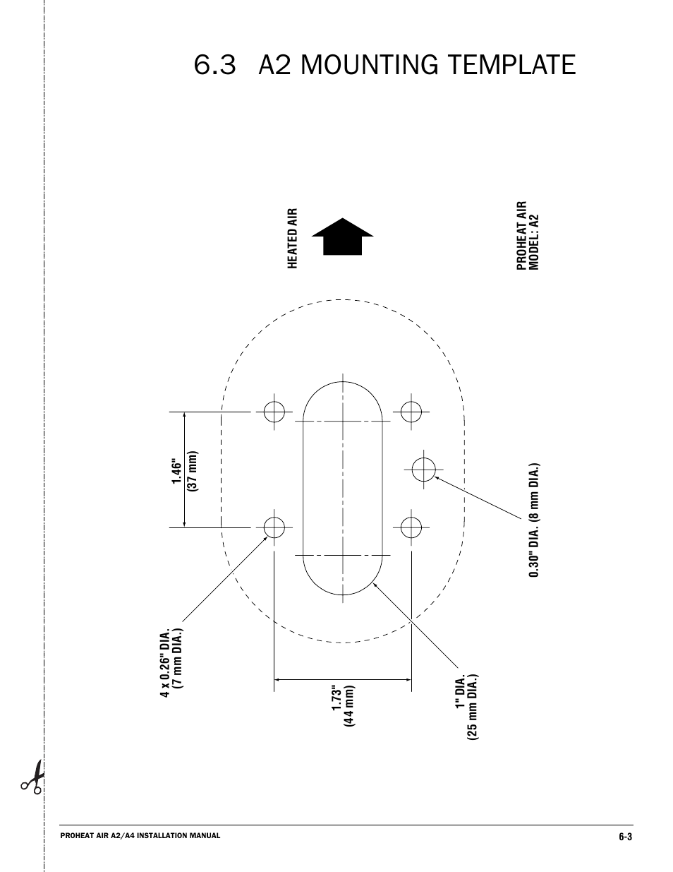 A2 mounting template 6.3 | Proheat A4 User Manual | Page 39 / 44