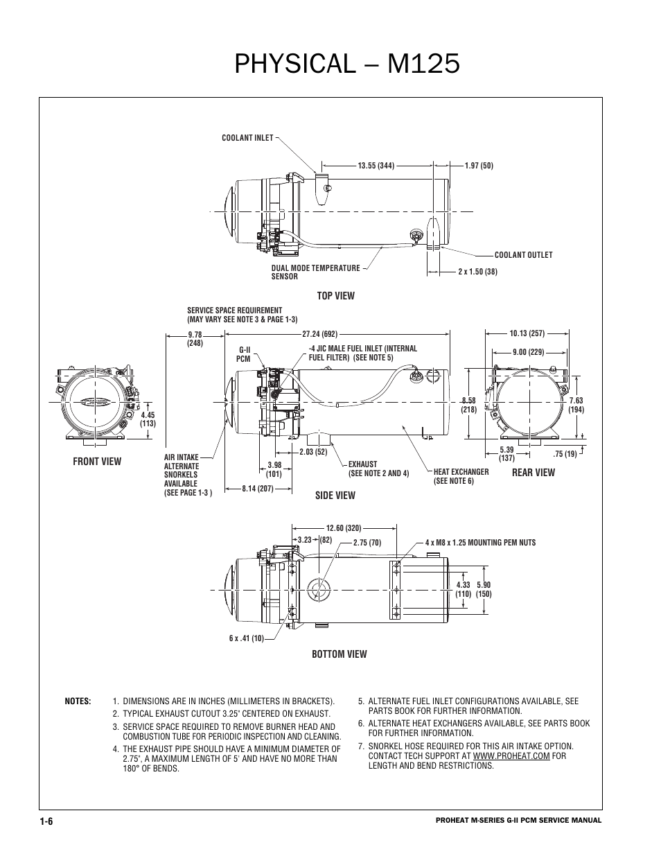 Physical – m125 | Proheat M125 User Manual | Page 19 / 90
