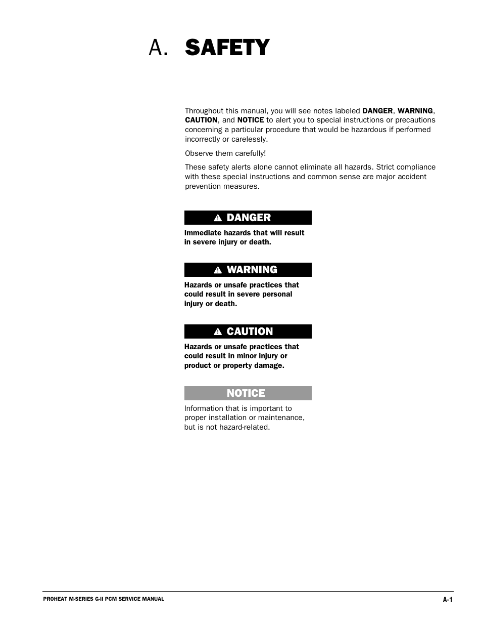 Safety a | Proheat M125 User Manual | Page 4 / 90
