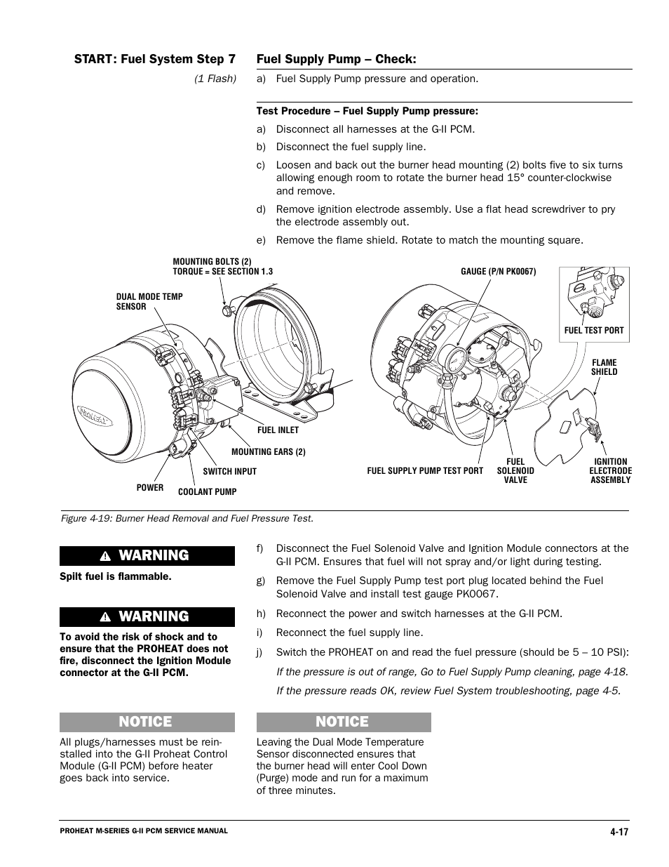 Warning, Notice | Proheat M125 User Manual | Page 54 / 90