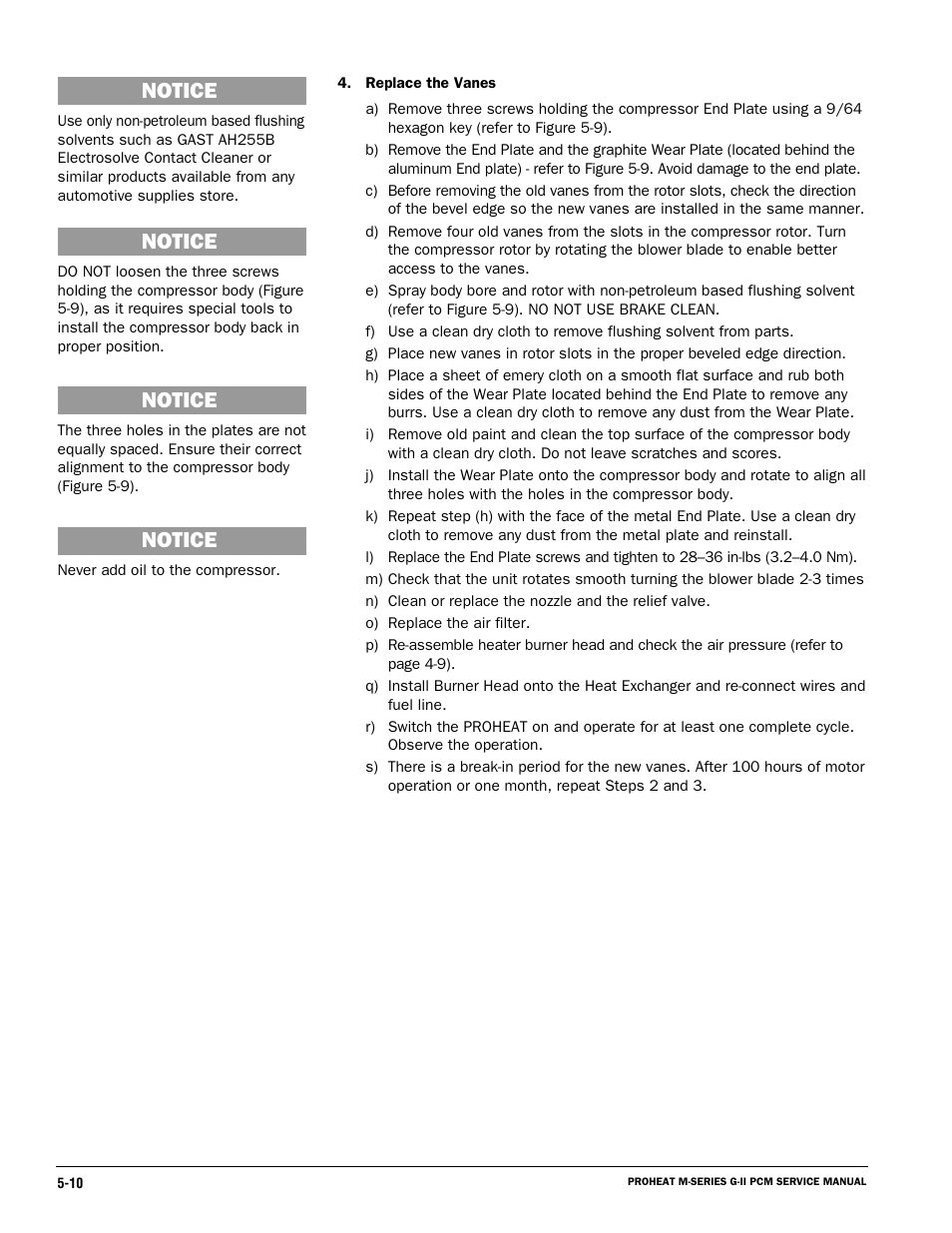 Notice | Proheat M125 User Manual | Page 87 / 90