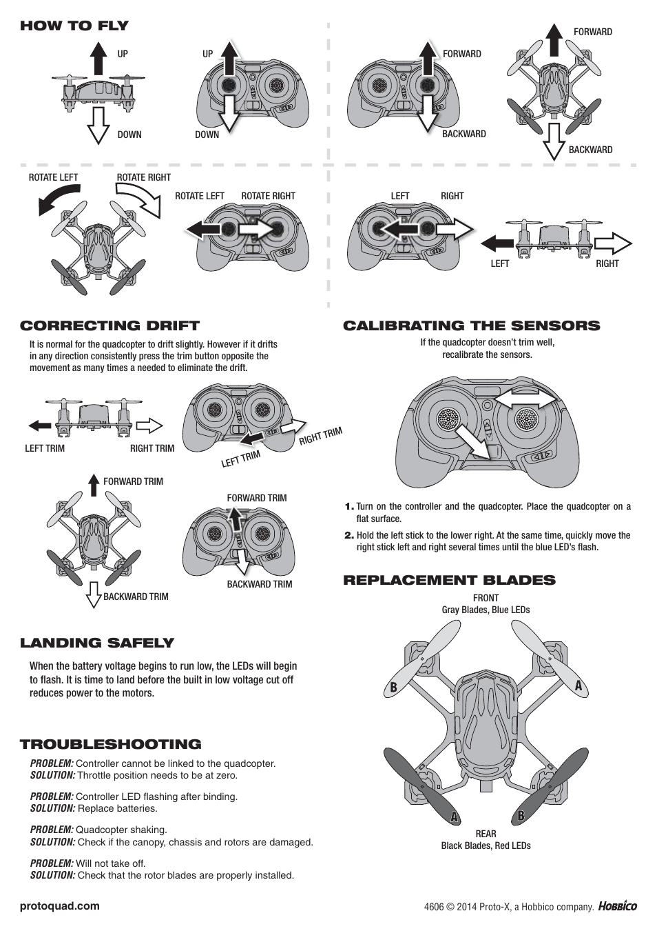 Calibrating the sensors | Proto-X Proto-X User Manual | Page 2 / 2