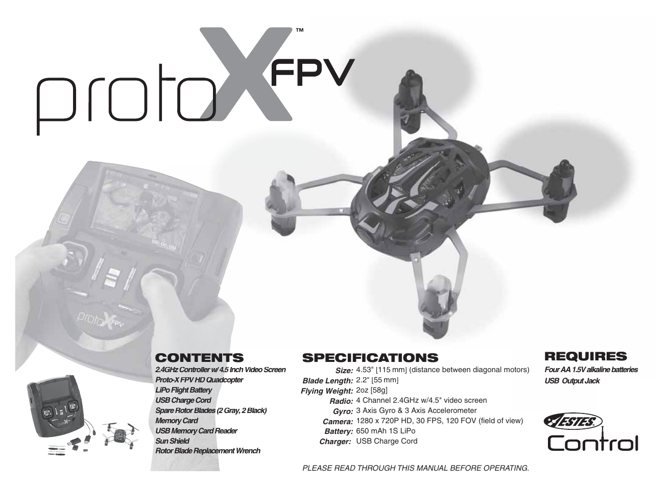 Proto-X FPV User Manual | 12 pages