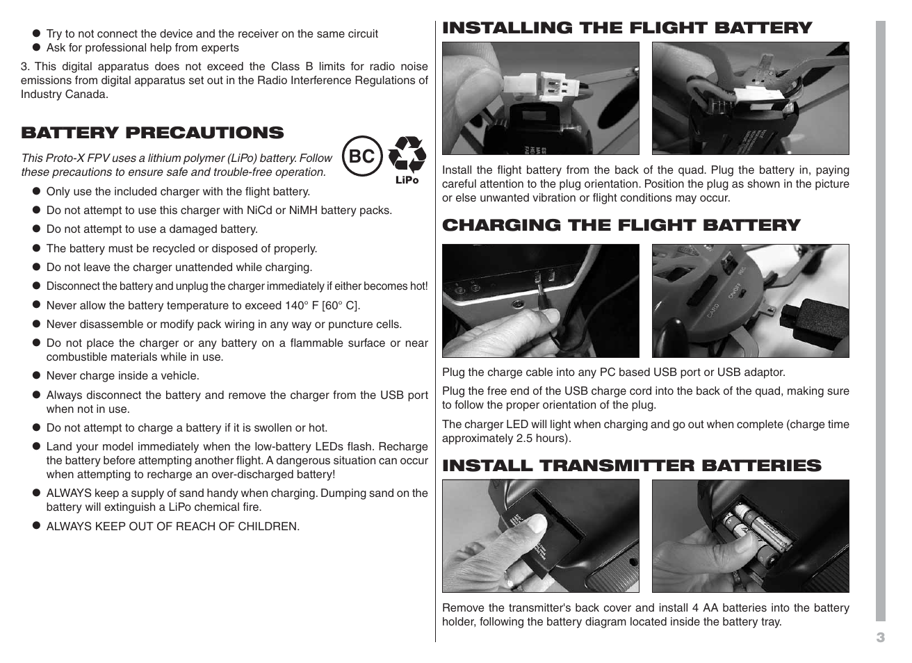 Proto-X FPV User Manual | Page 3 / 12