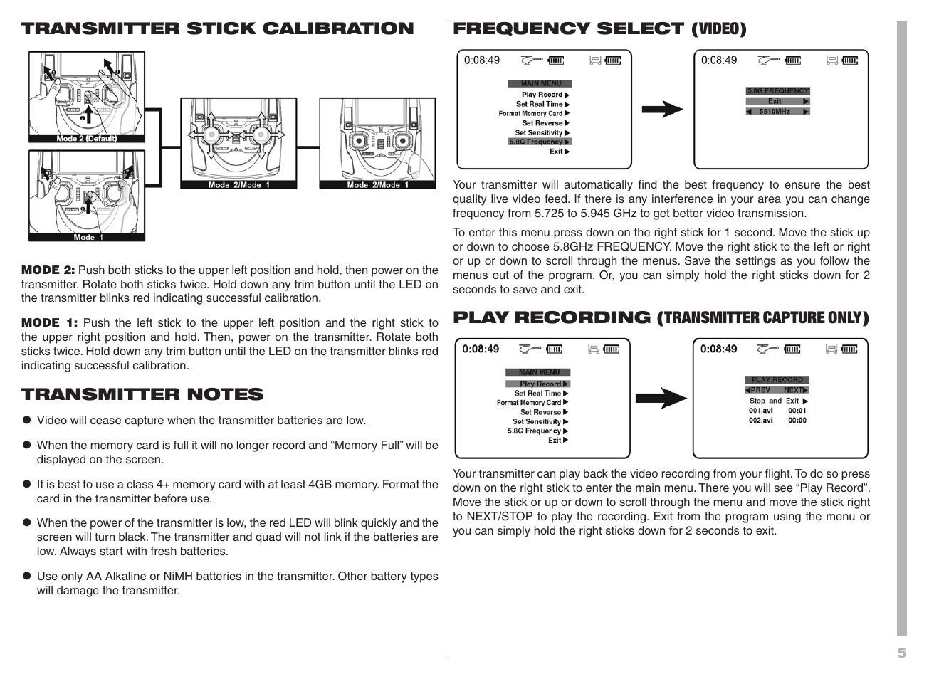 Proto-X FPV User Manual | Page 5 / 12