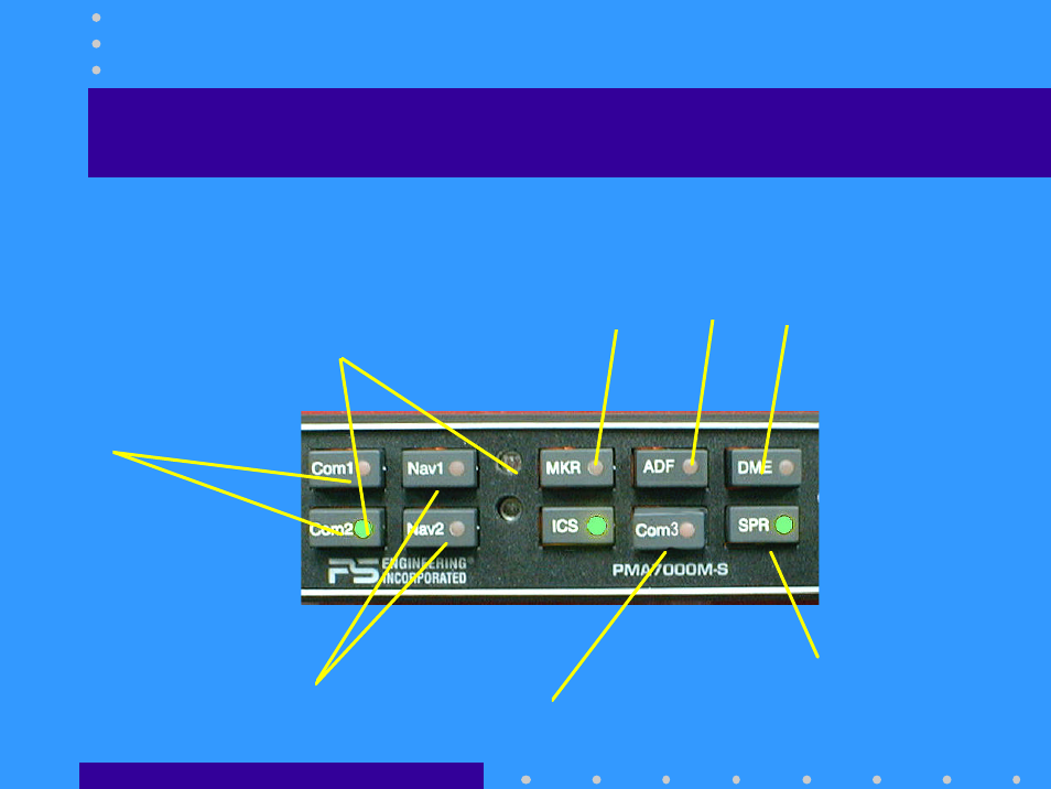 Pma7000m-s operation, Audio selection | PS Engineering PMA7000CAP Training Manual User Manual | Page 8 / 26