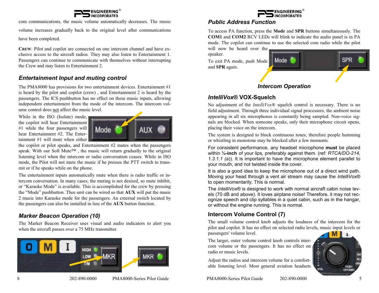 PS Engineering PMA8000 Pilot’s Guide User Manual | Page 5 / 6