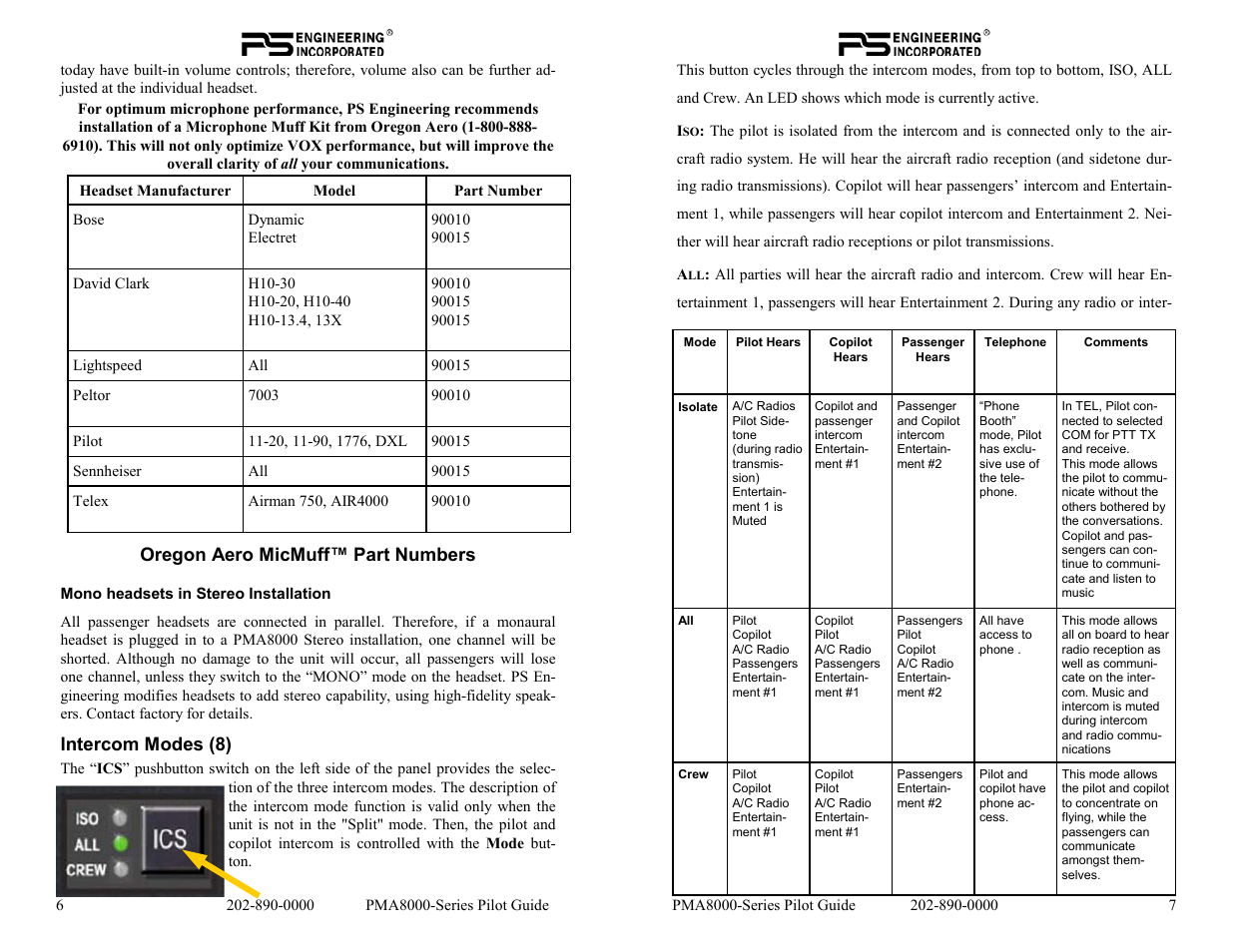 PS Engineering PMA8000 Pilot’s Guide User Manual | Page 6 / 6
