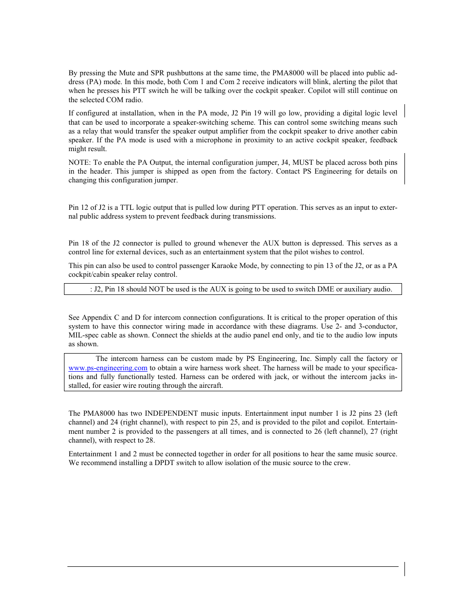 PS Engineering PMA8000 Installation Manual User Manual | Page 12 / 32