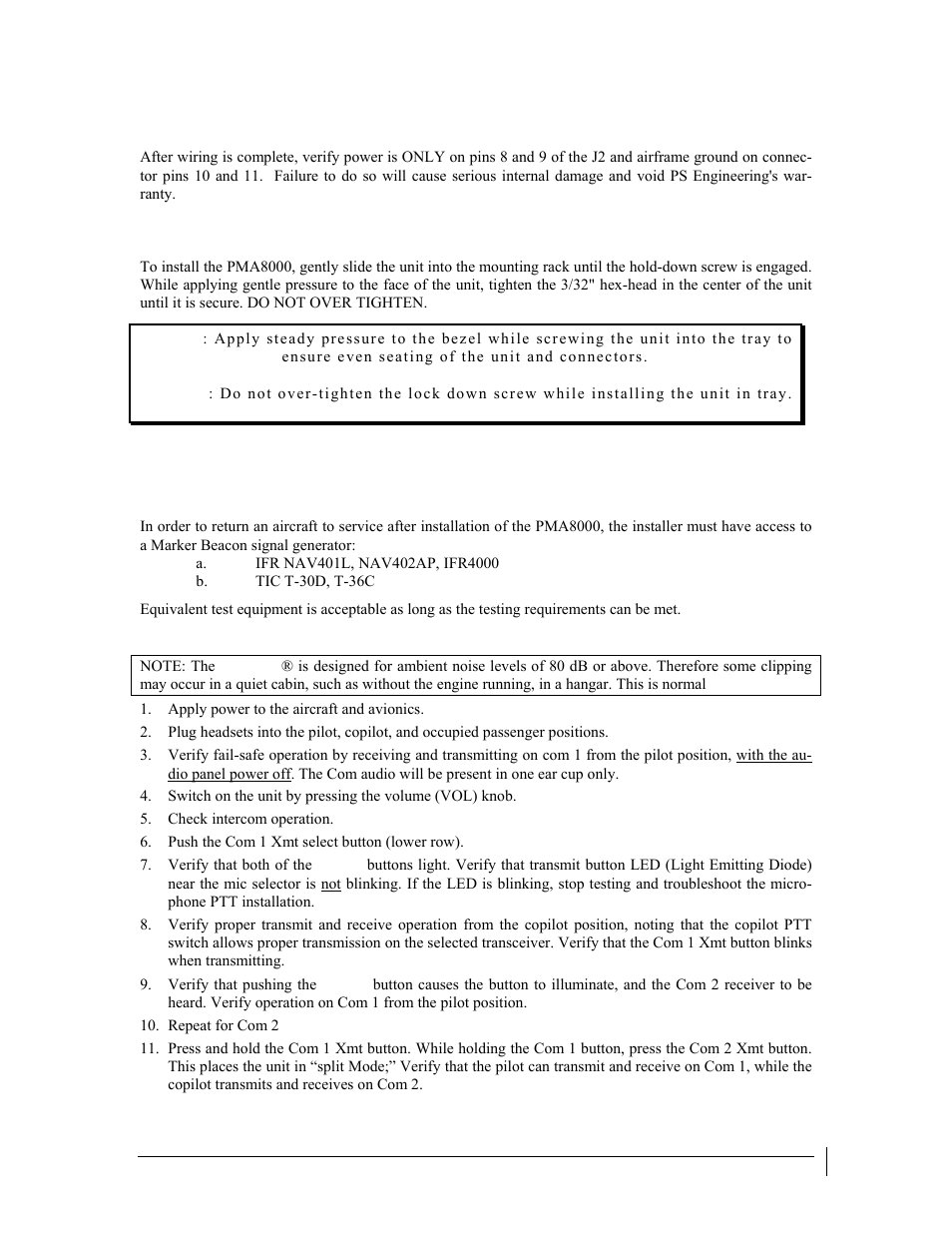 PS Engineering PMA8000 Installation Manual User Manual | Page 17 / 32