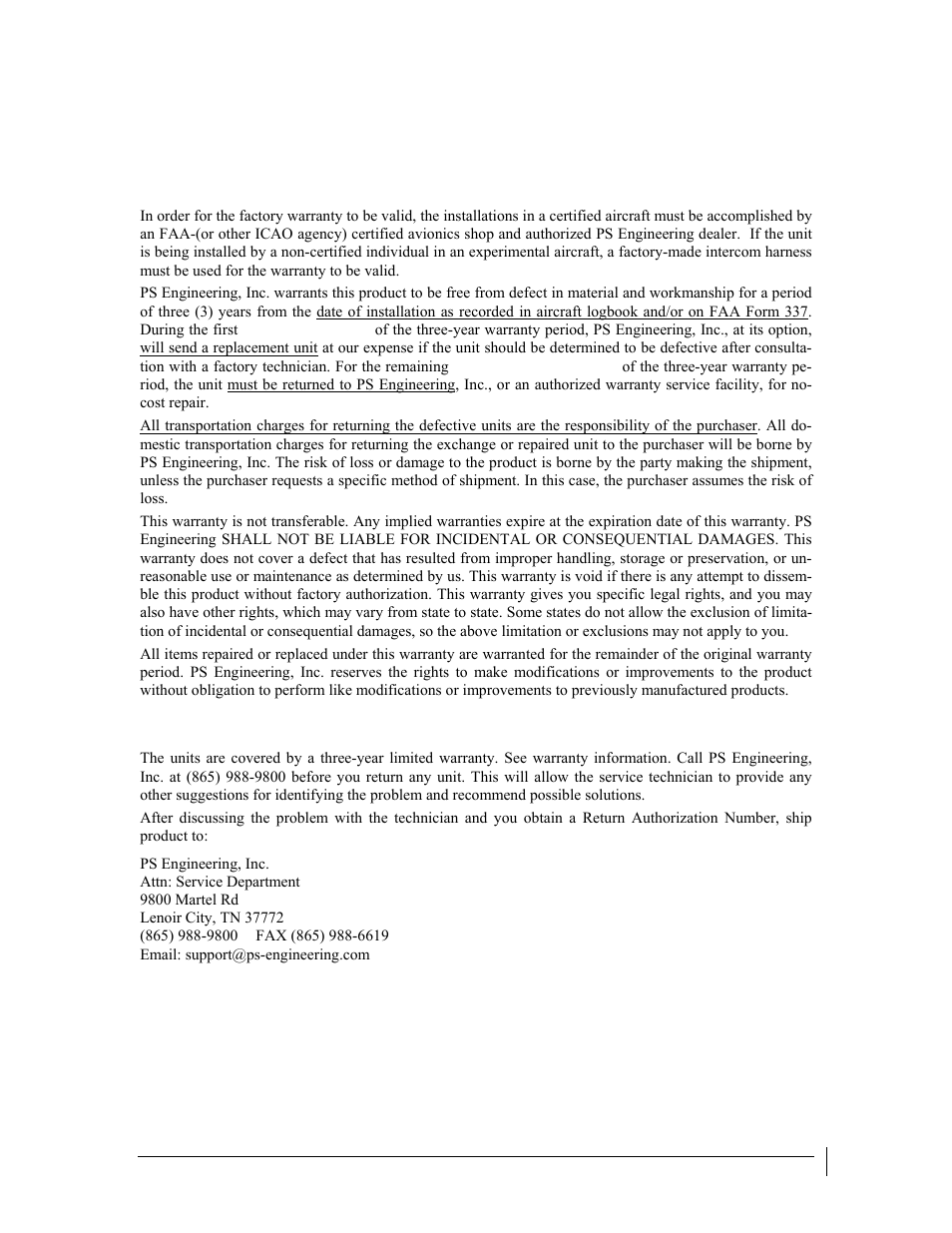 PS Engineering PMA8000 Installation Manual User Manual | Page 26 / 32