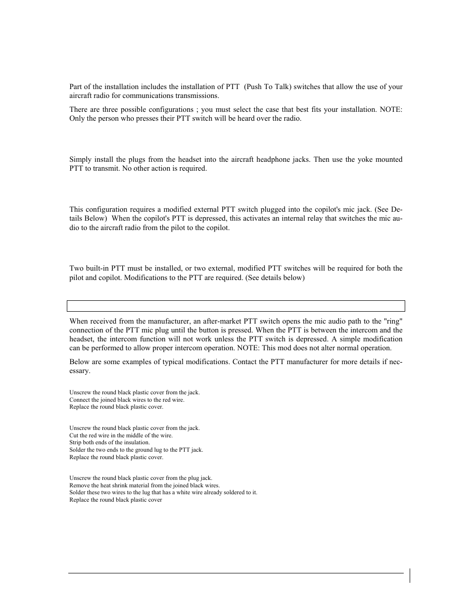Appendix a external ptt hook up | PS Engineering PMA8000 Installation Manual User Manual | Page 27 / 32