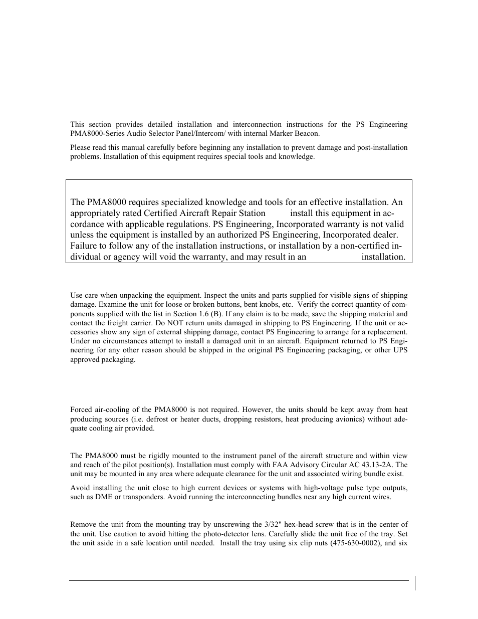 PS Engineering PMA8000 Installation Manual User Manual | Page 8 / 32