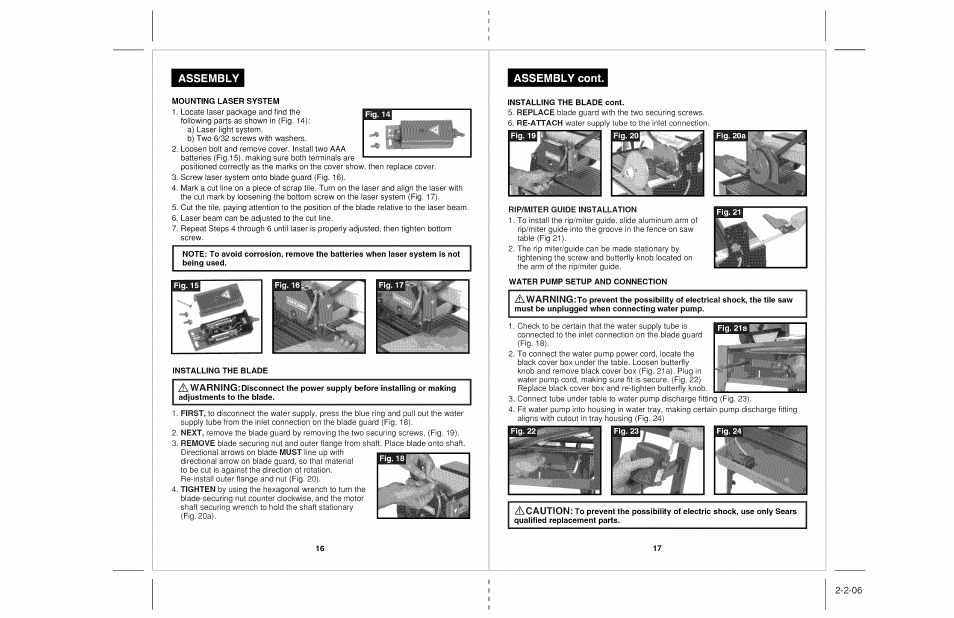 Assembly, Assembly cont | Craftsman 118.22000 User Manual | Page 9 / 15