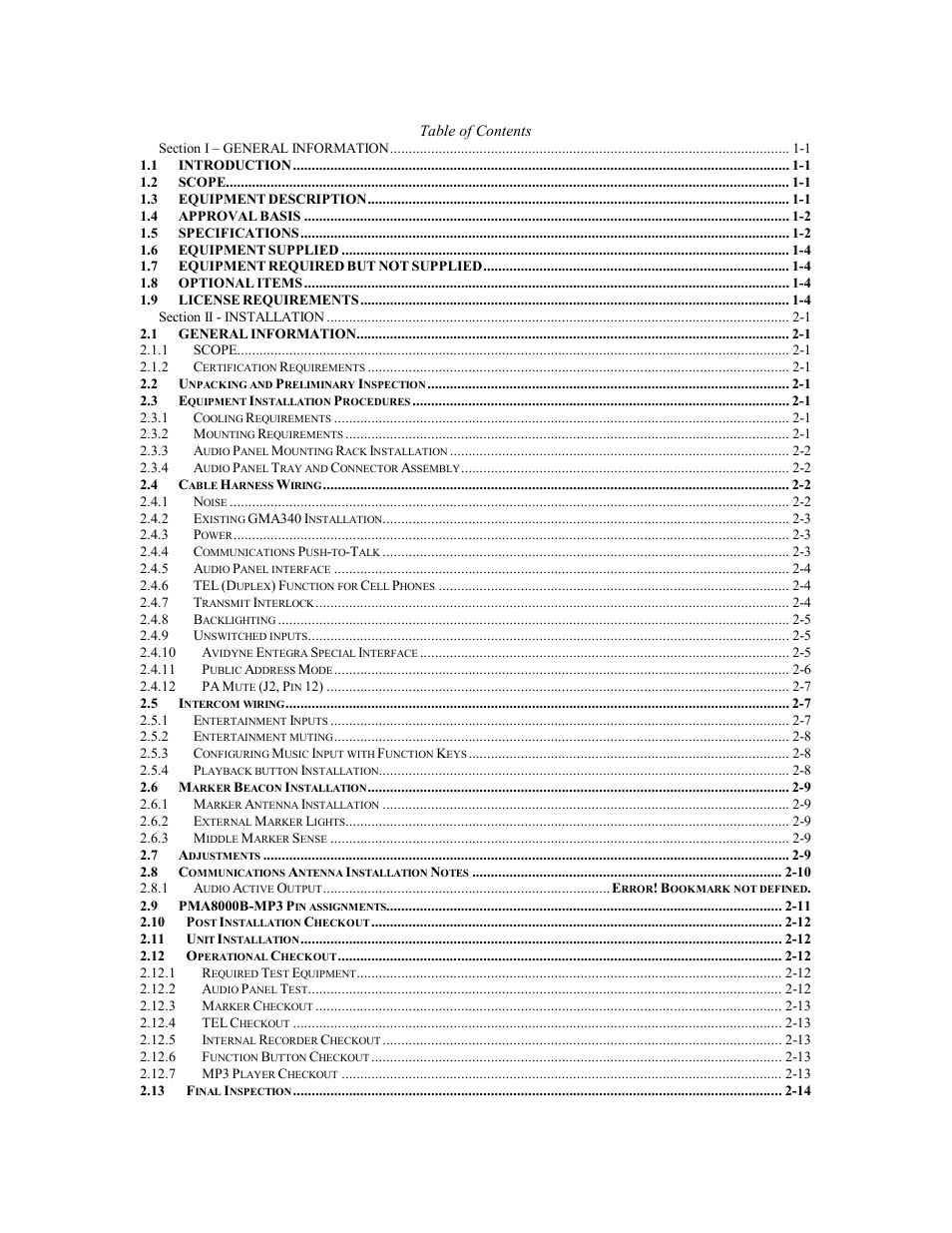 PS Engineering PMA8000MP3-Avidyne User Manual | Page 2 / 41
