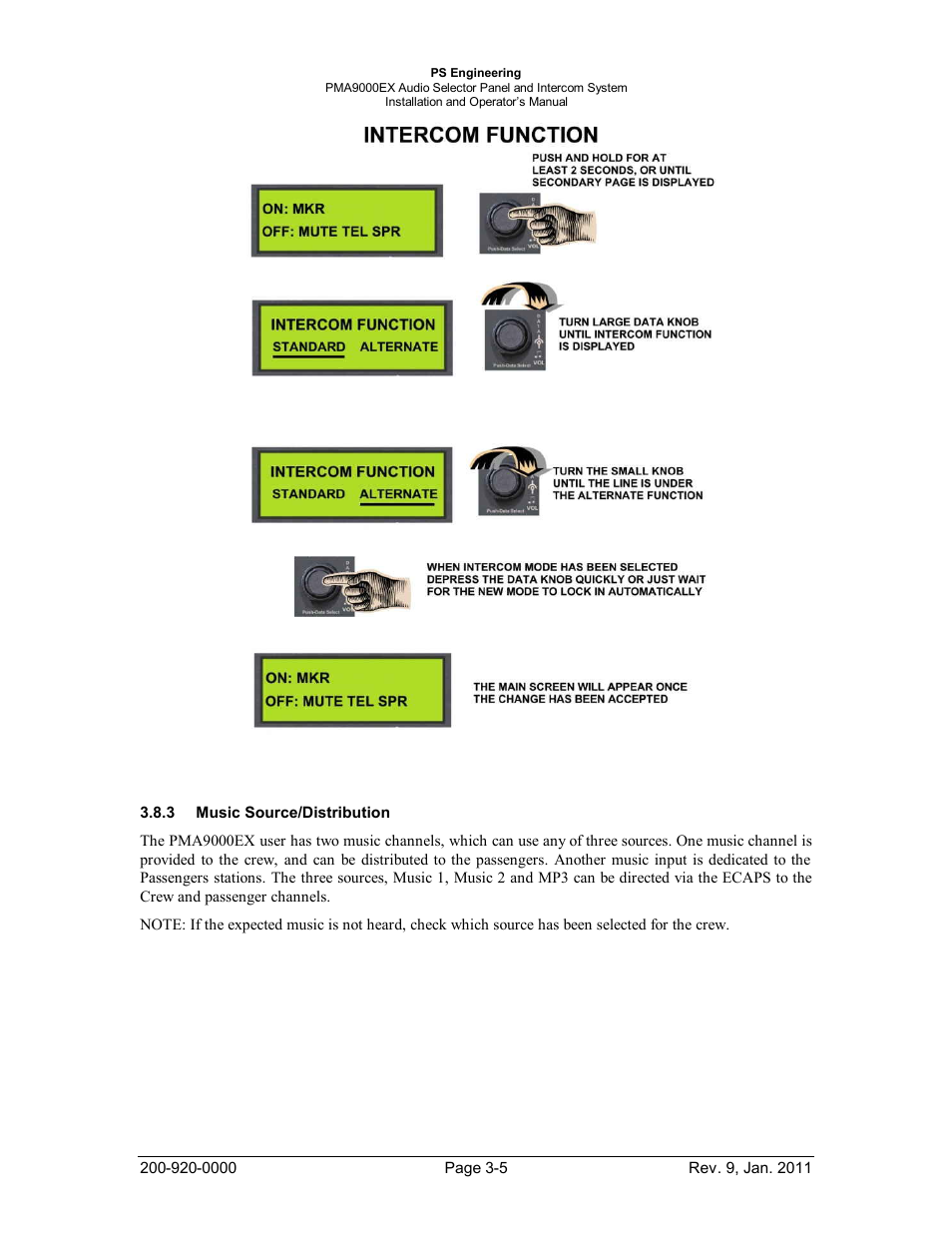 Music source/distribution, Usic, Ource | Istribution | PS Engineering PMA9000EX Installation Manual User Manual | Page 26 / 39
