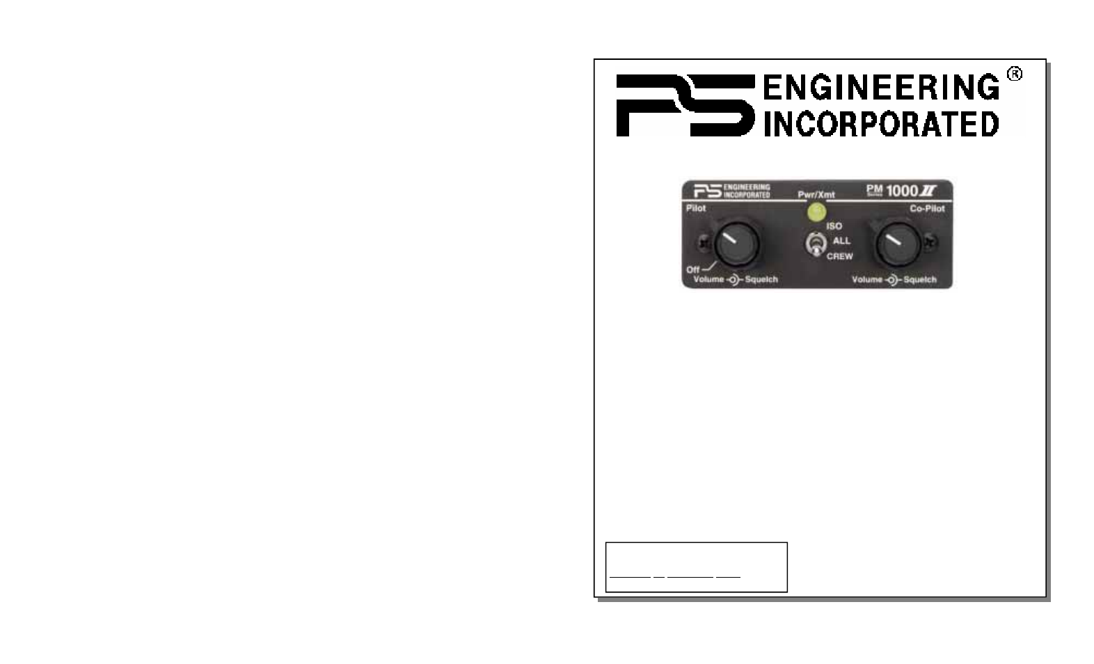 PS Engineering PM1000 (11909) User Manual | 5 pages