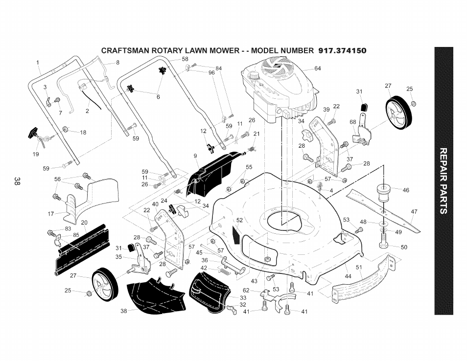 Craftsman 917.374150 User Manual | Page 38 / 48