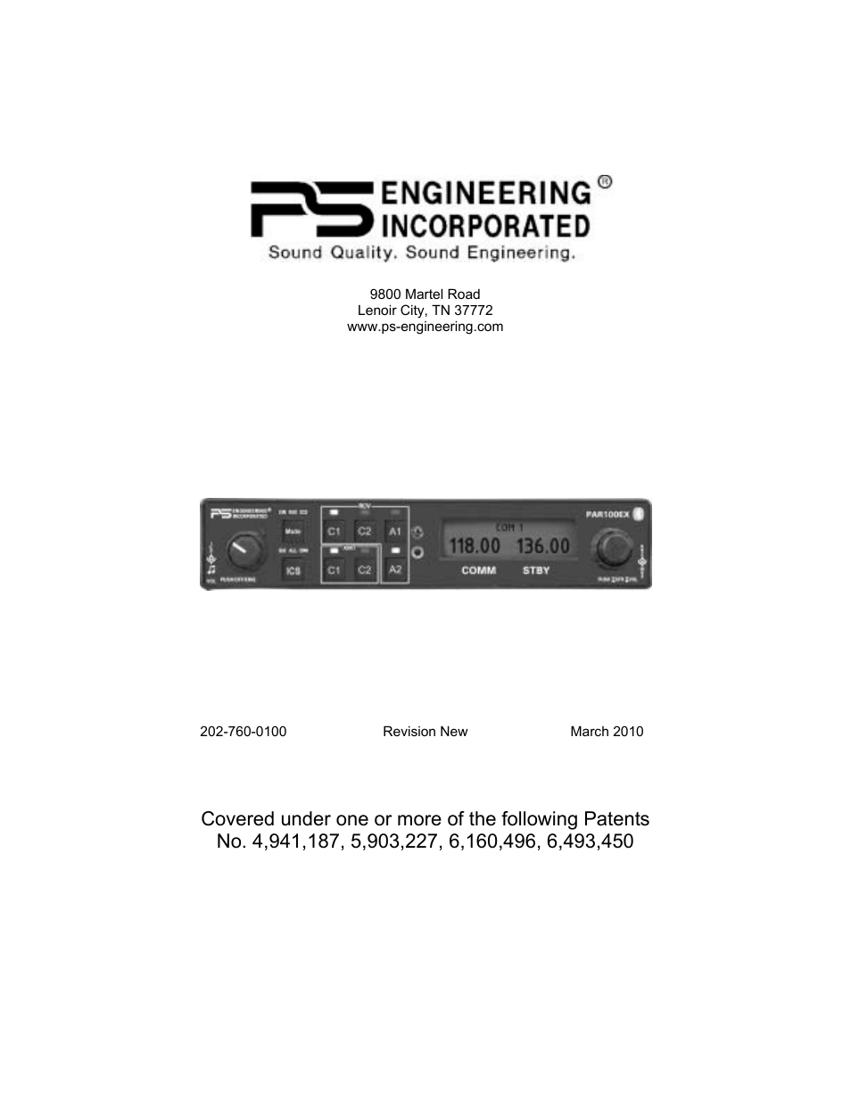 PS Engineering PDA360EX Pilot’s Guide User Manual | 12 pages