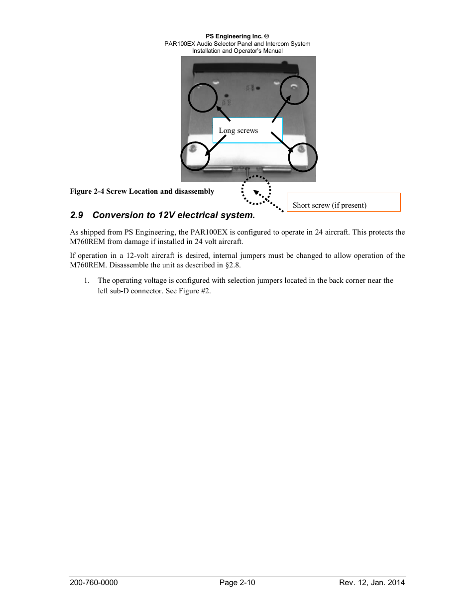 Conversion to 12v electrical system, Onversion to, Electrical system | PS Engineering PDA360EX Installation Manual User Manual | Page 17 / 41