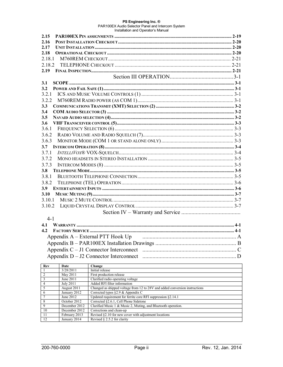 PS Engineering PDA360EX Installation Manual User Manual | Page 3 / 41