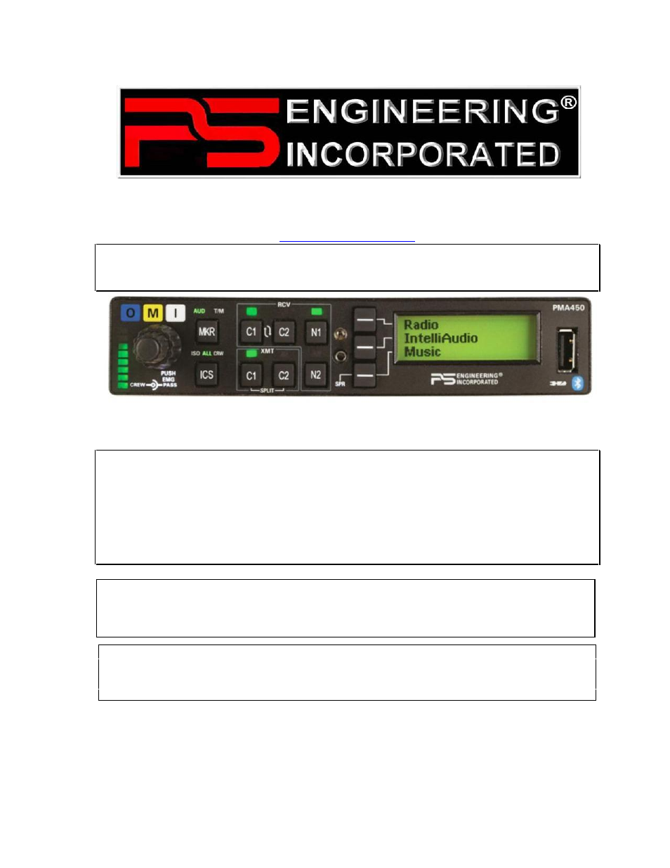 PS Engineering PMA450 Installation Manual User Manual | 40 pages