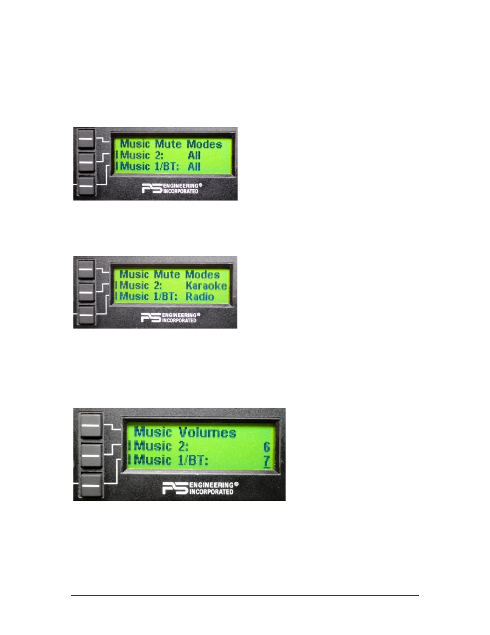 Music muting, Music volume, Music in pilot iso mode | PS Engineering PMA450 Installation Manual User Manual | Page 29 / 40