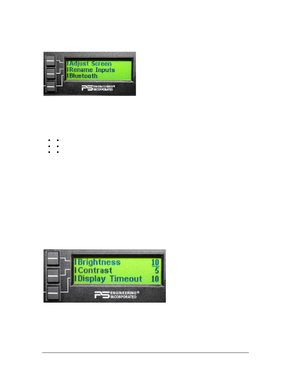 User setup menus, Lcd adjustment, Display timeout | PS Engineering PMA450 Installation Manual User Manual | Page 32 / 40