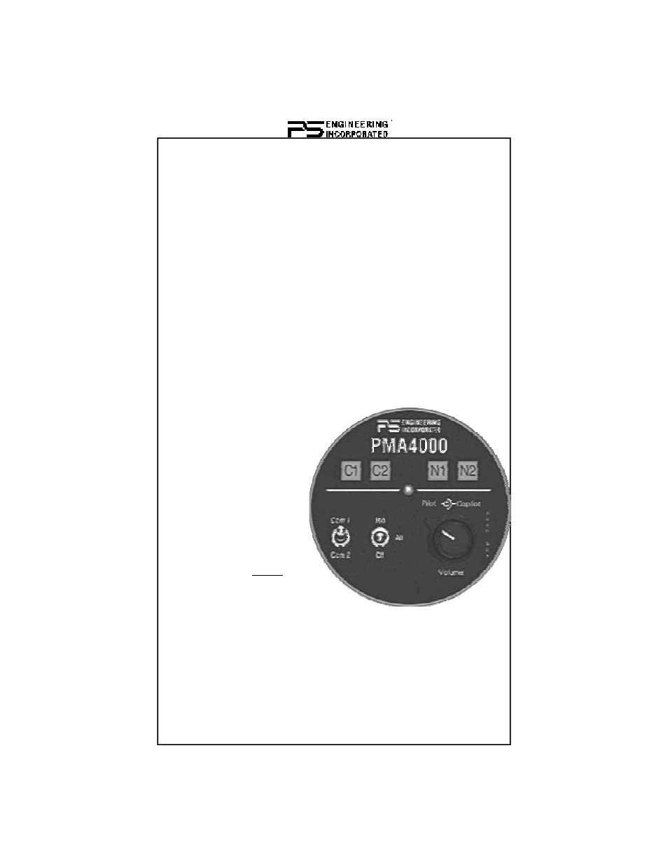 General instructions | PS Engineering PMA4000 Pilot’s Guide User Manual | Page 2 / 8