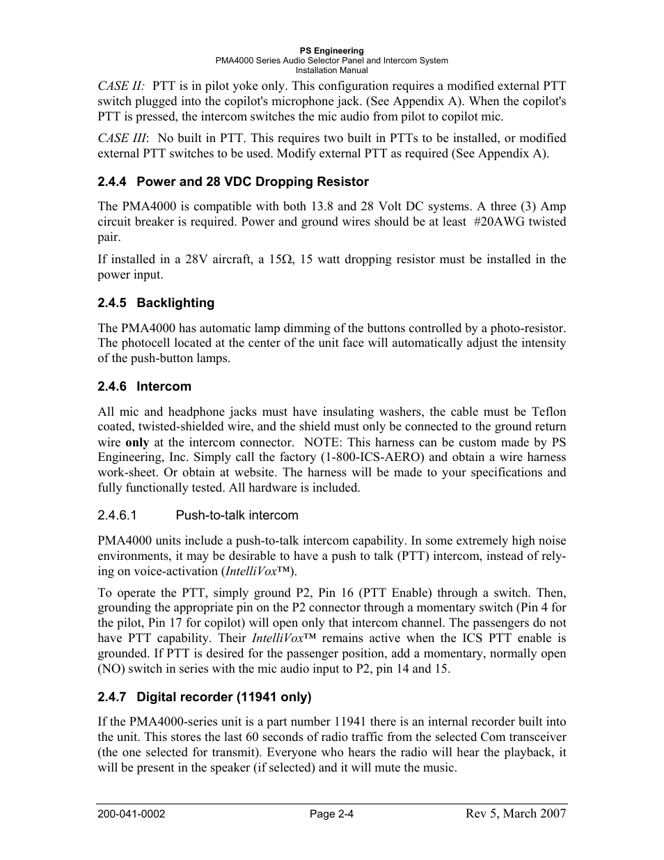 PS Engineering PMA4000 Installation Manual User Manual | Page 10 / 23