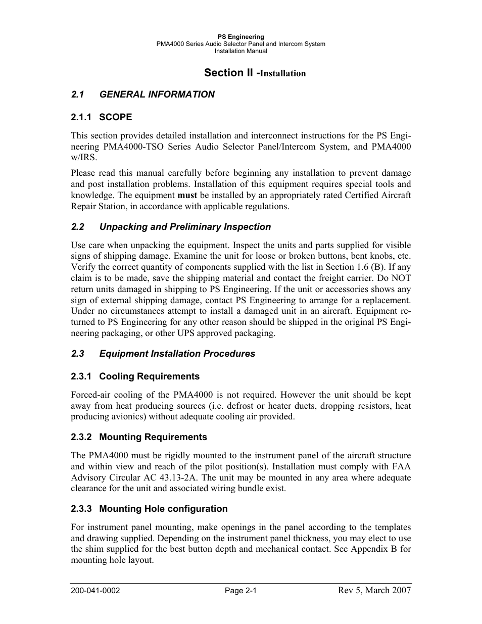 PS Engineering PMA4000 Installation Manual User Manual | Page 7 / 23