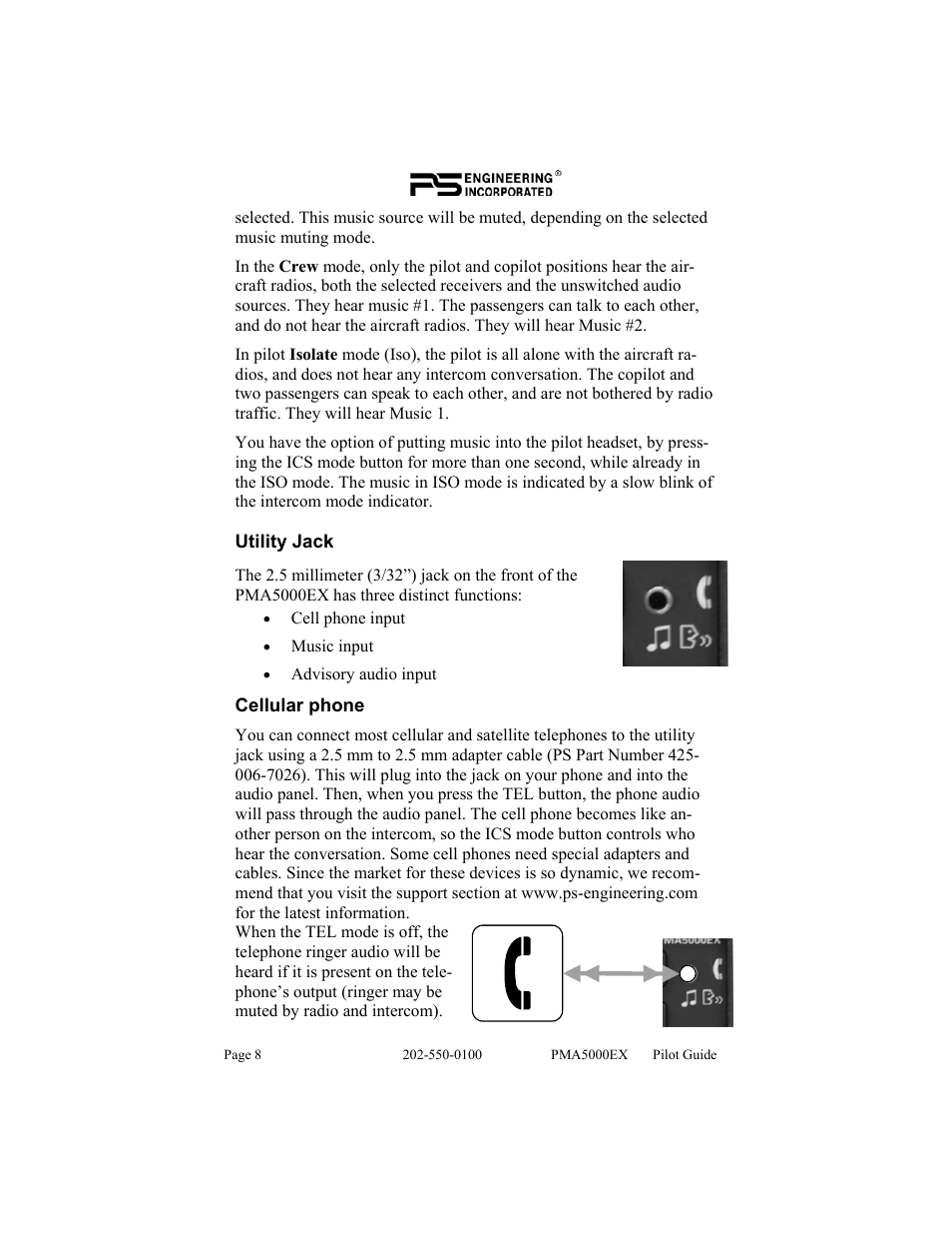 PS Engineering PMA5000EX Pilot’s Guide User Manual | Page 8 / 12